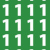 Numéros autocollants <br> de 1 au 45 <br> Chiffre blanc sur fond couleur