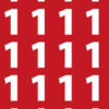 Numéros autocollants <br> de 1 au 45 <br> Chiffre blanc sur fond couleur – Image 3