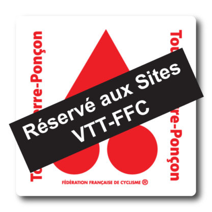 Balise Spécifique<br>Autocollante 12 x 12 cm ROUGE<br> Personnalisable
