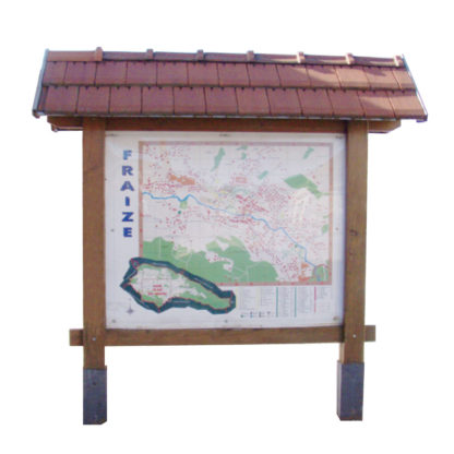 Mobilier bois avec toiture - Tuile plate