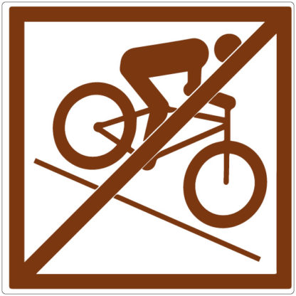 Panneau VTT<br>Descente Fin de piste<br> Alu-composite <br>30 x 30 cm