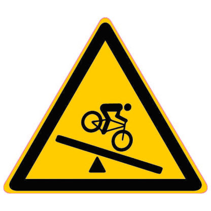 Panneau VTT<br>Descente Bascule<br> Alu-composite <br>20 x 20 cm