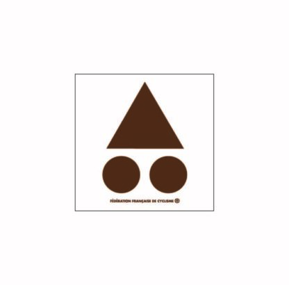 Balise VTT<br>Adhésive 12 x 12 cm<br>Marron Centré